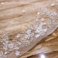 Bride Use Veil Appliqued Lace cathedral train wedding veil 4m long and 3m width cover face soft tulle bridal veil with comb